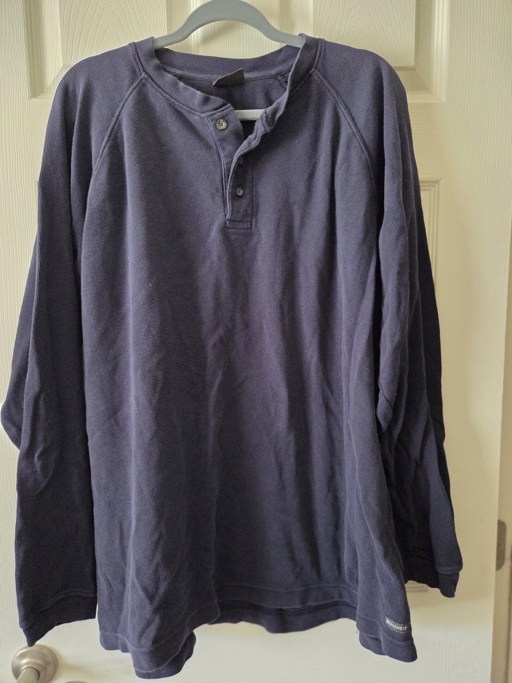 Woolrich Long-Sleeve Henley in Dark Navy